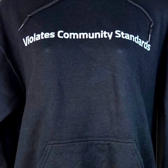 Grunt Style Black Hoodie Violates Community Standards GS Logo Medium - Picture 3 of 7